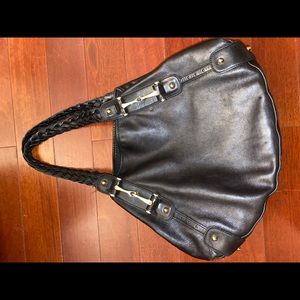 Gucci Black Leather Shoulder Back with Braided Straps